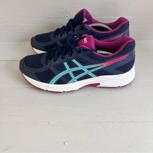ASICS Gel-Contend 4 Ortholite Running Athletic Shoes Blue T765N Women's Size 7.5